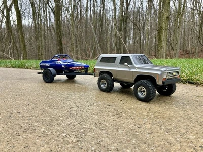 3D Printed RC Boat Trailer For Proboat SprintJet - Black - Single Axle - Image 1 of 4