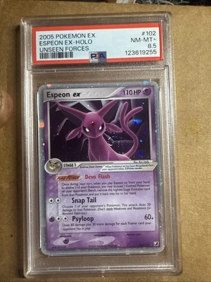 EX UNSEEN FORCES #102 ESPEON EX-HOLO PSA 8.5 🍥 New Cert! - Image 1 of 4