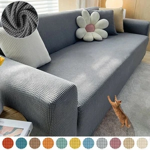 Funda elástica para sofá y sillón de 1/2/3/4 plazas, sala de estar, de tela. - Imagen 1 de 34