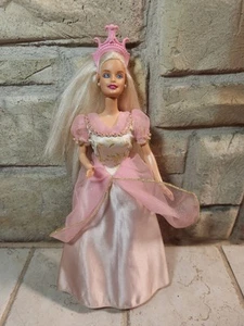 Vintage 90s Musical Barbie Princess Doll Dressed In Pink Works Used - Picture 1 of 21