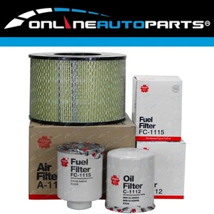 Oil Air Fuel Filter Service Kit for Hilux KZN165 1999~05 4cyl 1KZ-TE 3.0L Diesel - Picture 1 of 4