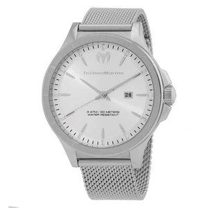 Technomarine MoonSun Date Quartz Silver Dial Men's Watch TM-822002 - Picture 1 of 3