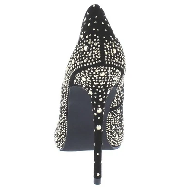 Zapatos de tacón alto punta puntiaguda 4-7/8 pulgadas negros de aguja EE. UU. 10 (158) Foto 1 de 4