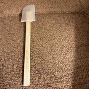 Williams Sonoma großer Spatel Löffel abnehmbarer Silikonkopf Holzgriff - Bild 1 von 4