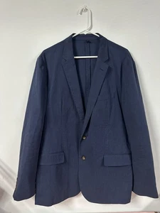 J Crew Ludlow Blazer Men's 44R Blue Cotton Stretch Somelos Unstructured Jacket - Picture 1 of 9