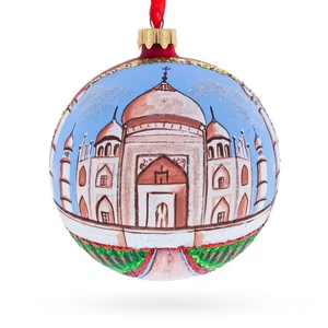 Taj Mahal, India Glass Ball Ornament 4 Inches - Picture 1 of 5