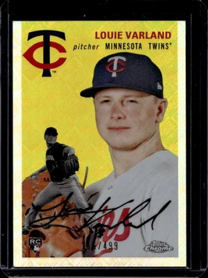 2023 Topps Chrome Platinum Louie Varland RC Refractor Rookie #/499 Twins - Image 1 of 2