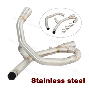 For Suzuki SV650 SV650X 16-25 Mid Exhaust Link Pipe Slip on Motorcycle Mufflers - Bild 1 von 7