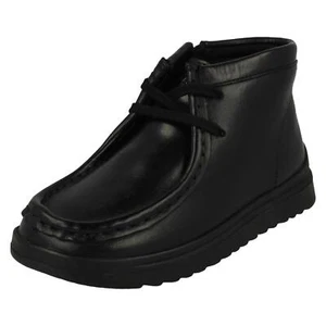 Boys Clarks Ankle Boots Ideal For School 'Goal Wally K' - Picture 1 of 10