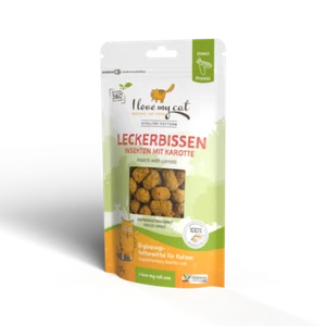 I Love my Cat Snack Freeze para Gatos con Insectos + Zanahoria 25 g - Imagen 1 de 5