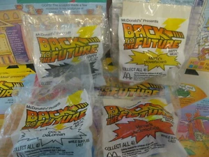 Zurück in die Zukunft "Komplettes 4 Spielzeugset" Neu in Verpackung McDonalds 1992 - Bild 1 von 11