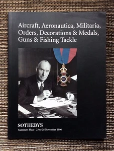 RARE 1996 Sotheby's Auction Catalog: Aircraft, Aeronautica, Militaria, Guns - Imagen 1 de 12