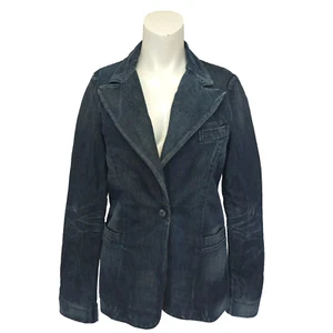 Notify UK10 US6 FR38 17" P2P women's Erica Denim jean jacket dark blue RRP £564 - Picture 1 of 15