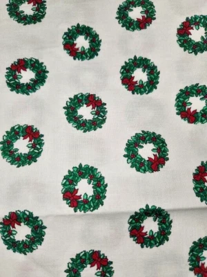 2.3 yards of fabric Springs Creative Products # CP 29247 Wreaths 43 x 72 - Image 1 of 3