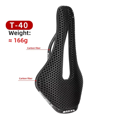 3D Print Bicycle Saddle Hollow Breathable Ultralight MTB Road Bike Carbon Fiber - Image 1 of 4