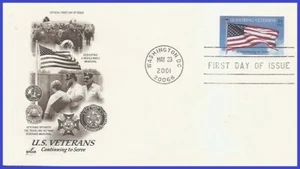 USA5 #3508 U/A ARTCRAFT FDC Honoring Veterans - Picture 1 of 1