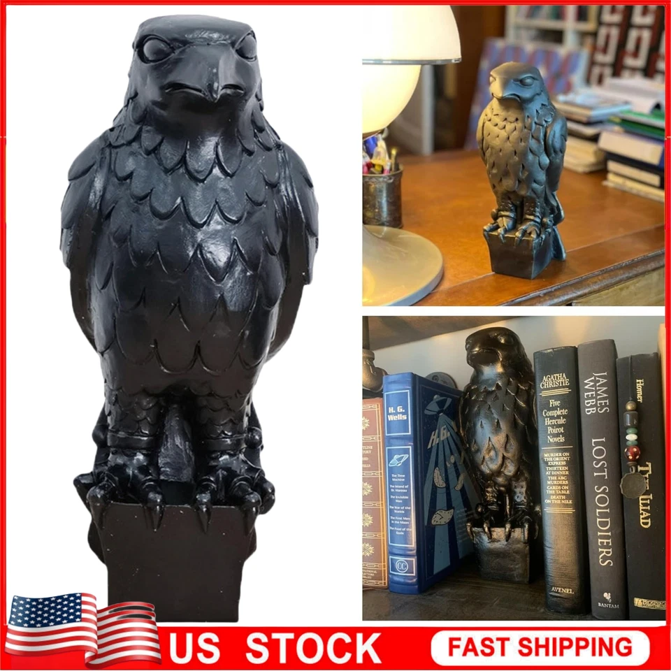 Estátua de falcão maltês adereço compartimento réplica feita à mão escultura em resina✅ - Imagem 1 de 4