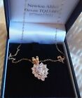 PENDANT HEART STUNNING  SPARKLING CRYSTAL HEART  9CT GOLD CHAIN OUTSTANDING