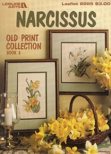 Narzisse alte Drucksammlung Bk 3 Kreuzstichmuster Faltblatt Freizeit Kunst - Bild 1 von 3
