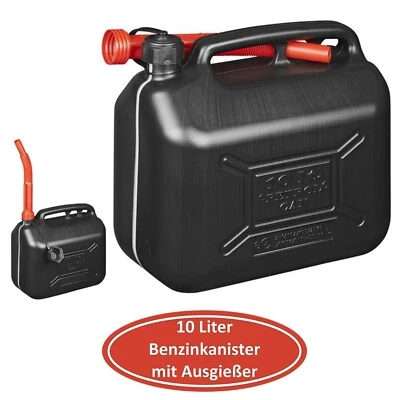10L Benzinkanister Reservekanister Kunsstoff Kraftstoff Kanister UN-geprüft - Bild 1 von 4