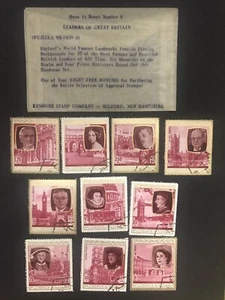 Fujeira Leaders Of Great Britain Stamps Kenmore Stamp Co - Picture 1 of 1