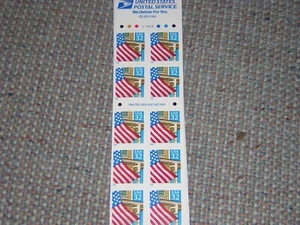 2920e 32 cent Flag over Porch pane of 10 - Picture 1 of 1