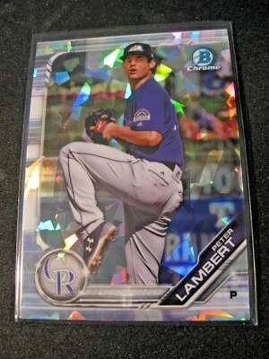 PETER LAMBERT 2019 Bowman Chrome Prospects Atomic Refractors #BCP-136 Rockies - Image 1 of 2