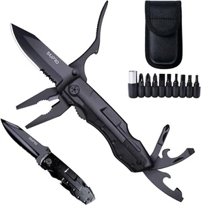 Multitool Pocket Knife - Tactical Folding Tool, Stocking Stuffer Gift for Men - Picture 1 of 8