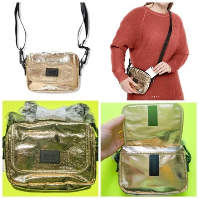 Bandolera pequeña Victoria's Secret dorada rosa Foto 1 de 4