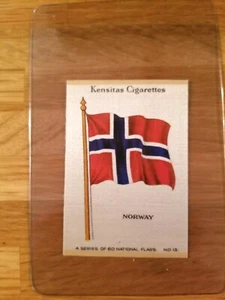 KENSITAS CIGARETTES SILK FLAG 2 1/8" x 3" - Early 1900's NM+ Condition - Picture 1 of 1
