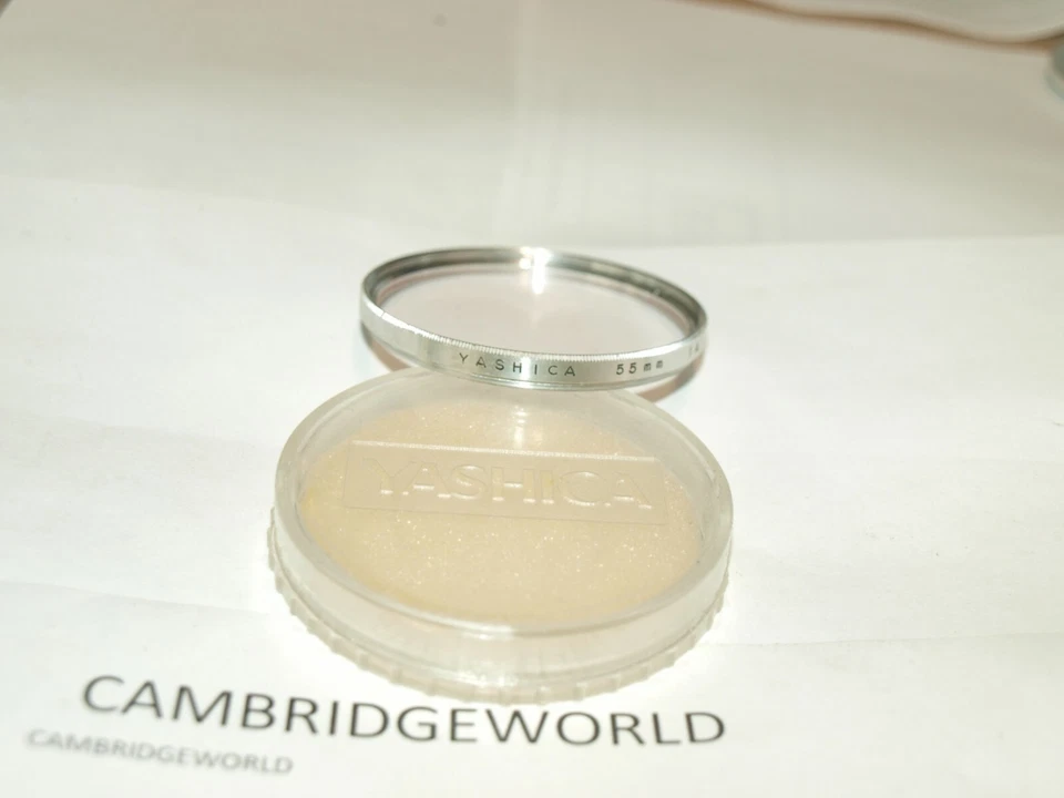 Yashica 55mm YELLOW K2 Y2  CHROME OPTICAL GLASS SCREW in Filter ORIGINAL - Image 1 of 1