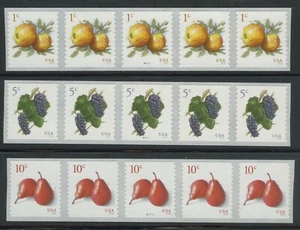US, #5037-5039 FRUIT COIL Combo (3) from 2016 Plate# strip of 5 MNH - Picture 1 of 1