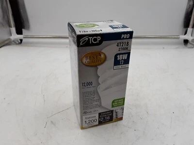 TCP Pro 4T218 2700k 18w T2 w/ E26 Base (pack of 12) - Image 1 of 3
