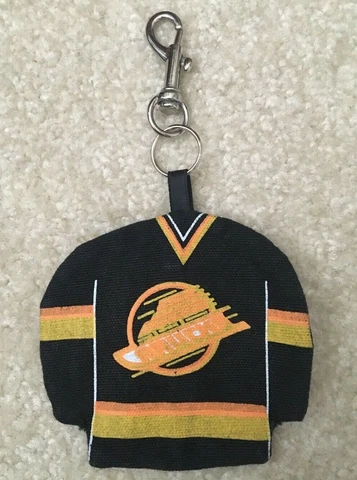 Vancouver Canucks Keychain Pouch Skate Logo Mini Jersey Early 90s Rare Vintage Cover
