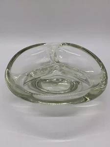 Mundgeblasenes Kunstglas gelber Topas geteilt Relish Schale - Bild 1 von 12