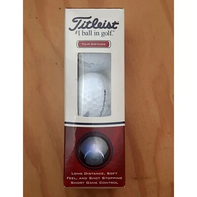 Titleist Tour Distance No. 1件高尔夫球柔软触感短停止3包白色美国 — 第 1/4 张图片