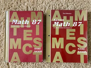 Saxon Math 87- 1st Edition- Textbook & Test Masters- RARE! - Picture 1 of 9