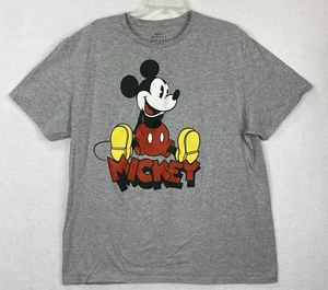 Disney Mickey Mouse Damen XL T-Shirt grau klassisch Mickey Figur Baumwollmischung NEU - Bild 1 von 5