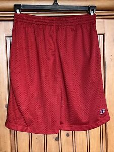 Boy's Champion Athletic Basketball Shorts Red Mesh Size Small 8