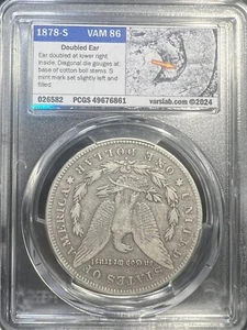 Elusive 1878-S Morgan Silver Dollar Vam 86 Die 2 Pcgs Vf25 Vss - Picture 1 of 7
