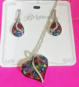 Brighton 💎Trust Your Journey Necklace Earring Set $160 Dust Bag TAGS - Picture 1 of 5