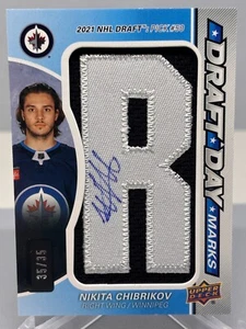 24-25 Nikita Chibrikov DDM-NC "R" Draft Day Marks Auto SSP 35/35! Winnipeg Jets - Bild 1 von 2