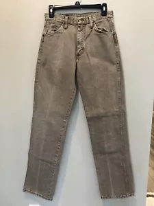 Vintage Wrangler Jeans Mens 29X34 Denim Straight Made In USA 13MWZKY Rust Color - Picture 1 of 9