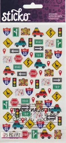 Sticko flat stickers MINI ROAD TRIP TRAVEL ICONS theme 99808 FAST FREE ...