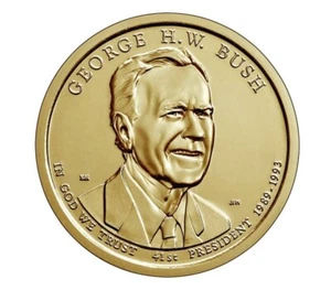 2020-D GEORGE H.W. BUSH PRESIDENTIAL DOLLAR COIN - Picture 1 of 2