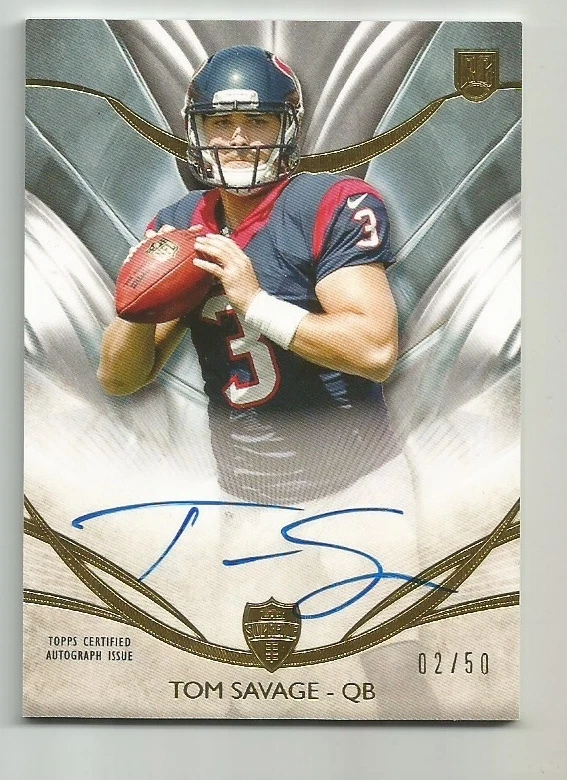 Tom Savage 2014 Topps Supreme RC Rookie Auto Autograph /50, Houston Texans - Image 1 of 1