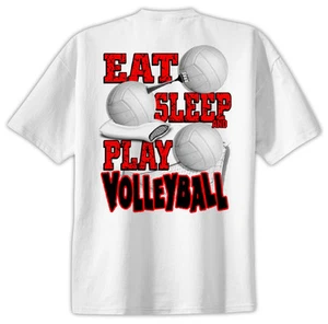 Volleyball T-Shirt Jersey Eat Sleep New Yth and Adult sizes - Picture 1 of 1