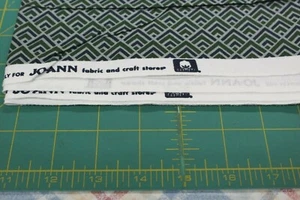 100 % Cotton fabric ~ Gray with blue and green design ~ BTY - Picture 1 of 2