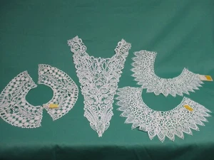 Lot of Vintage Lace Collars Crocheted White - Picture 1 of 10