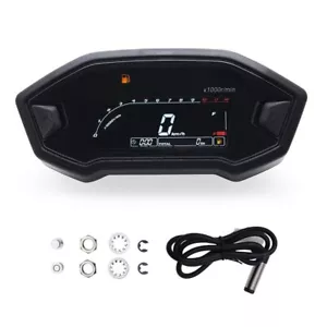 Motorcycle LCD Digital Speedometer Gauge Backlight Odometer Tachometer Universal - Picture 1 of 11
